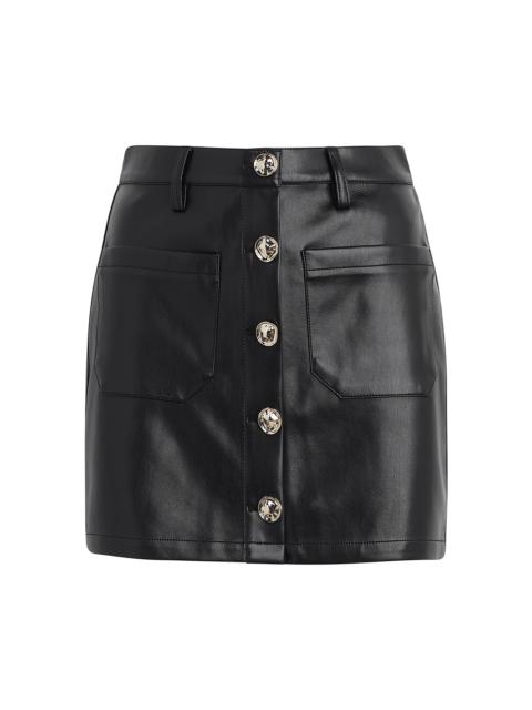 Favorite Daughter Women's Mimi Faux Leather Miniskirt - Raven