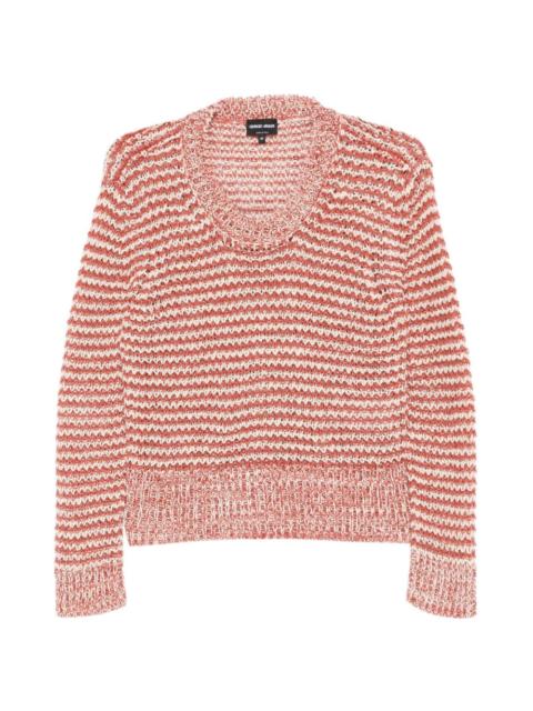 GIORGIO ARMANI open-knit sweater