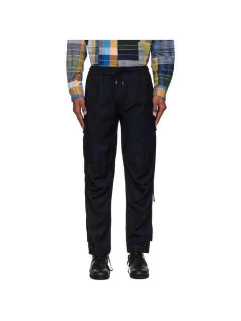 MAHARISHI Black 6068 Merino Wool Track Cargo Pants