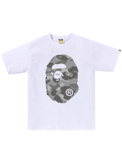 BAPE Honeycomb Camo Big Ape Head Tee 'White/Grey'