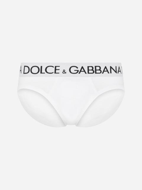 Dolce & Gabbana Mid-rise briefs in two-way stretch cotton jersey