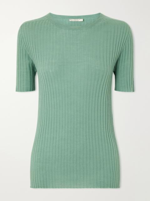 KALLMEYER Ribbed-knit Merino Wool T-shirt