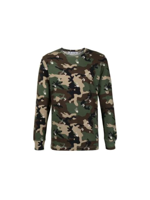 Off-White OFF-WHITE Camouflage Swimming Man Print L/S T-shirt Green