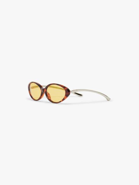 CASABLANCA Yellow Oval Curve Sunglasses | Casablanca Paris