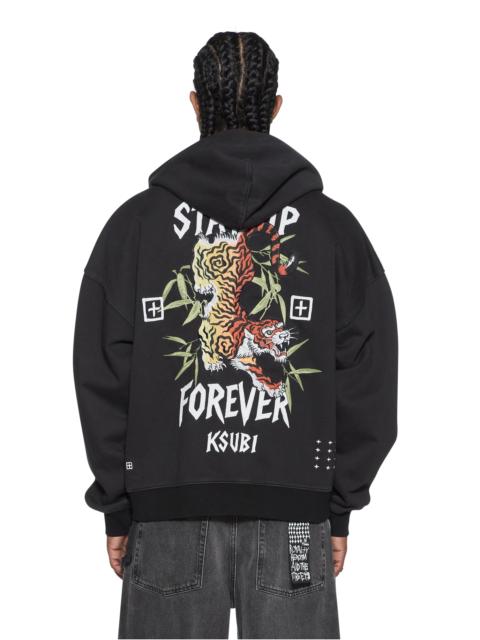 Ksubi STAY UP EKCESS ZIP HOODIE FADED BLACK