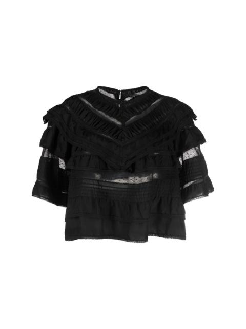 Isabel Marant Cielo tiered cropped top