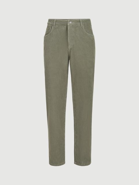 Brunello Cucinelli Garment-dyed five-pocket trousers in cotton narrow wale corduroy