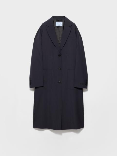 Prada Single-breasted light wool coat