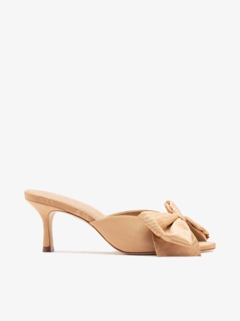 Larroudé Elle Peep Toe Mule Macaroon Silk