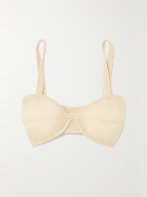 Eda cashmere soft-cup bra