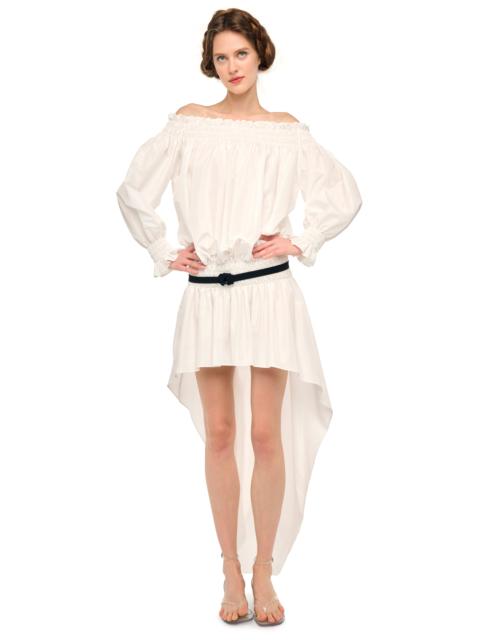 NORMA KAMALI LONG SLEEVE PEASANT HI LOW DRESS