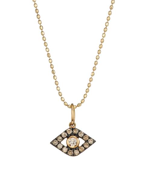 SYDNEY EVAN Women's Evil Eye 14K Yellow & Black Gold, Diamond & Brown Diamond Necklace - Multi
