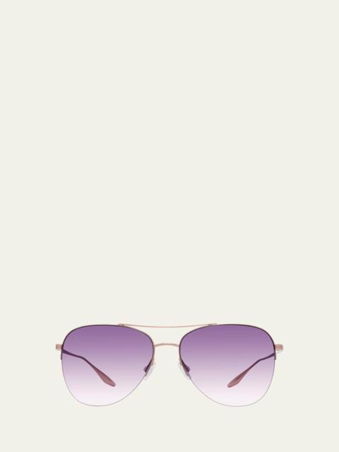 BARTON PERREIRA Chevalier Titanium Aviator Sunglasses