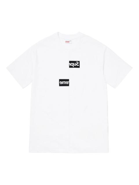 Supreme Supreme FW18 x COMME des GARCONS Shirt Split Box Logo Tee White Logo Tee SUP-FW18-399