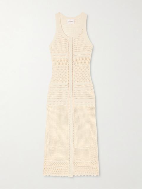 Isabel Marant Étoile Zaro Open-knit Cotton-blend Maxi Dress