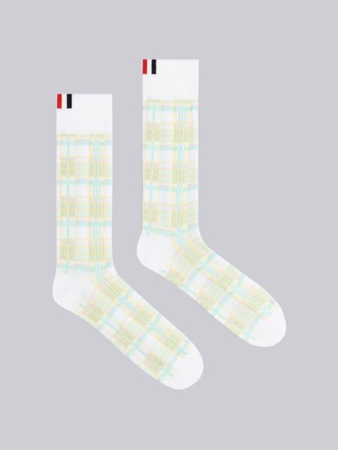 Thom Browne Madras Mercerized Cotton Mid Calf Socks