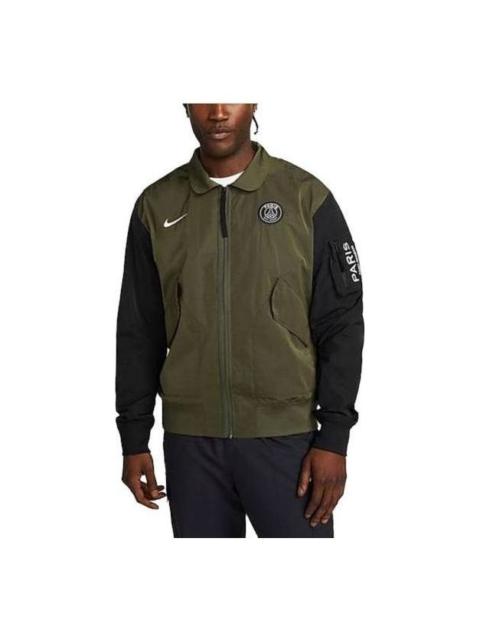 Nike Paris Saint-Germain Unlined Full-Zip Bomber Jacket 'Green' DQ8972-325