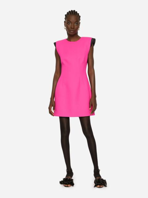 Sleeveless short woolen dress