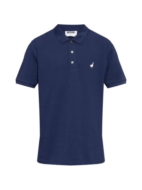 Moschino short-sleeve embroidered polo shirt
