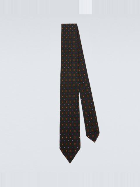 RUBINACCI Floral silk jacquard tie