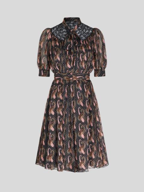 Etro PAISLEY CREPON MINI DRESS