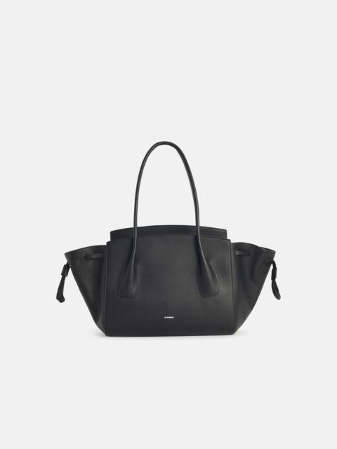 SMALL 'VOYAGE' BLACK LEATHER BAG