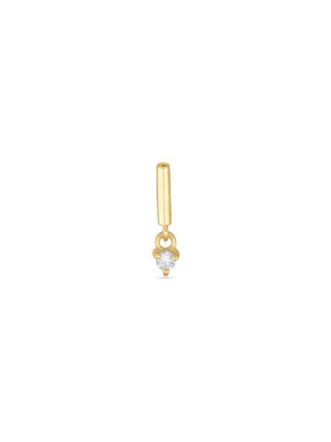STONE AND STRAND LAB-Created Line Drop Second Hole Flat Back Piercing Earring