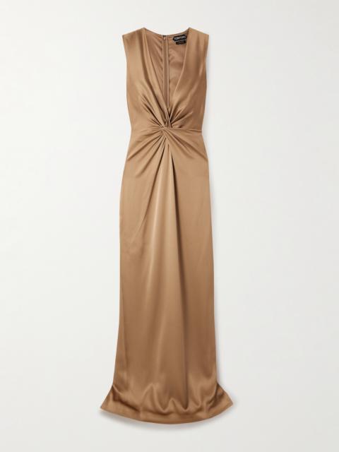 TOM FORD Twist-front Silk-satin Gown