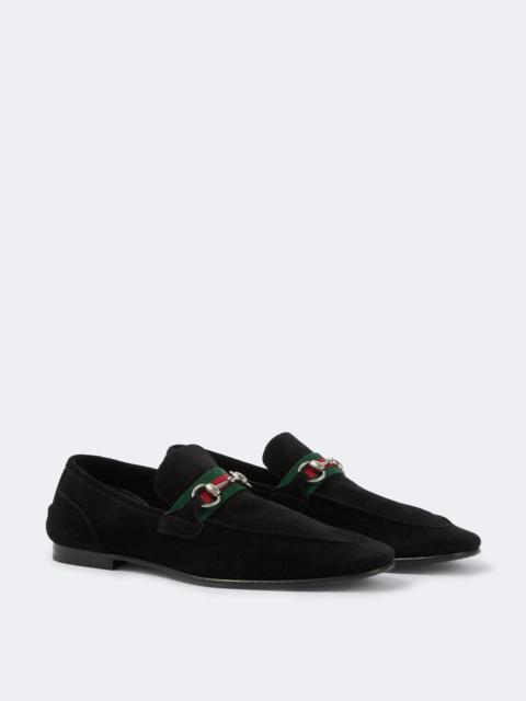 GUCCI Como Horsebit suede loafers