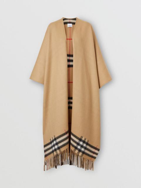 Burberry Reversible Check Wool Cashmere Cape
