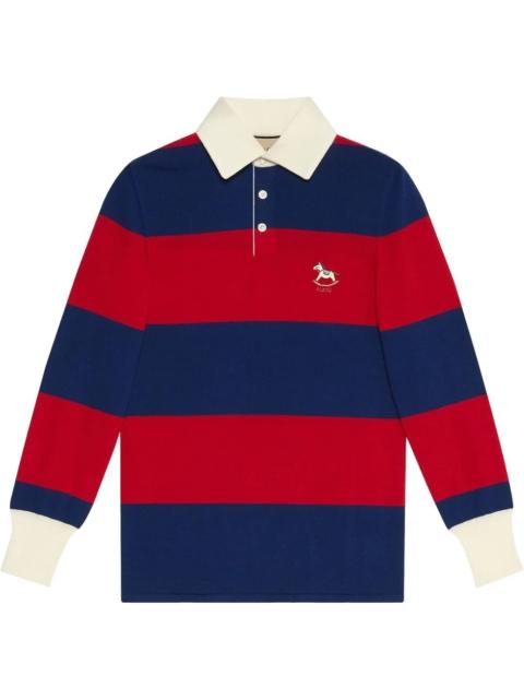 GUCCI striped wool polo shirt