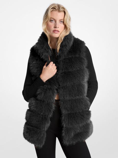 MICHAEL KORS Quilted Faux Fur Vest