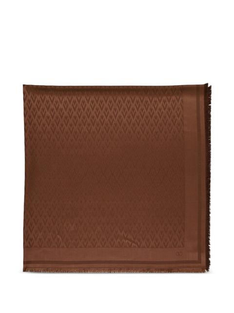 Valentino SHAWL TOUTE LA V IN WOOL AND SILK