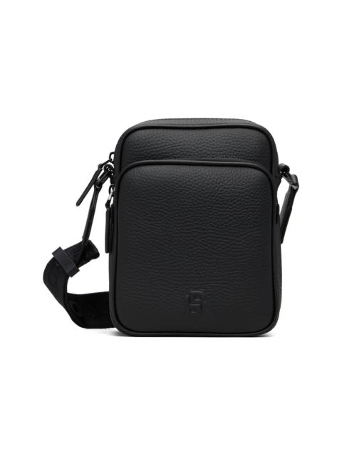 BOSS Black Italian-Leather Double B Reporter Bag