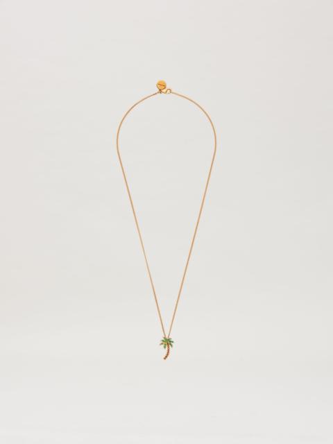 Palm Angels Palm Strass Long Necklace