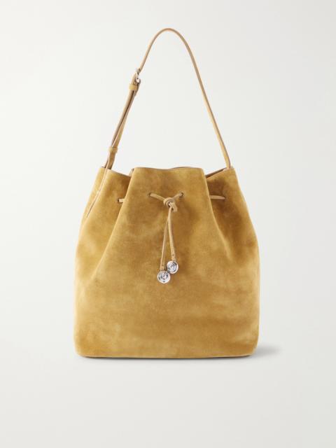 Liffner Charm Suede Drawstring Shoulder Bag