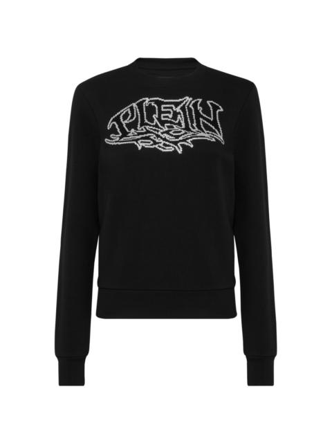 logo-embellished cotton sweatshirt