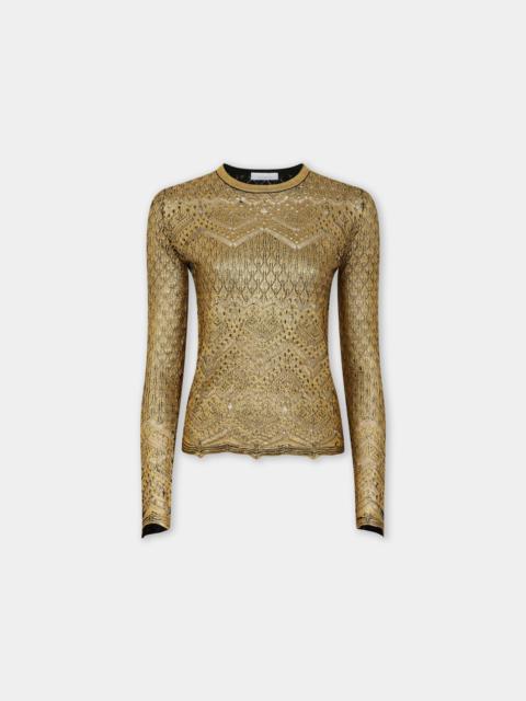 rabanne LACE-LIKE KNIT SWEATER