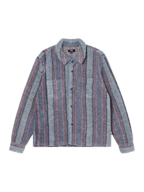Stüssy Stussy Stripe Sherpa Shirt 'Blue'