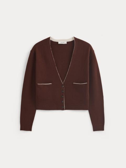 EVERLANE DEEP V-NECK CARDIGAN IN COTTON MERINO