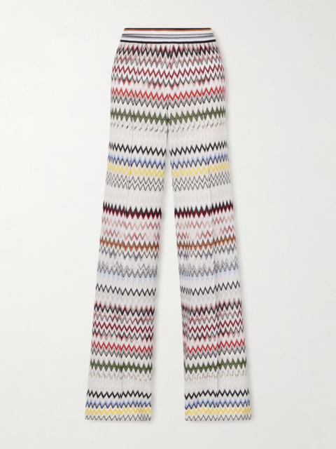 Missoni Striped Crochet-knit Wide-leg Pants