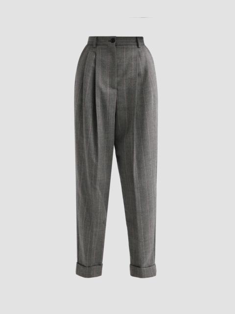 Dolce & Gabbana Women's Pinstripe Wool Tapered Trousers - Rigato