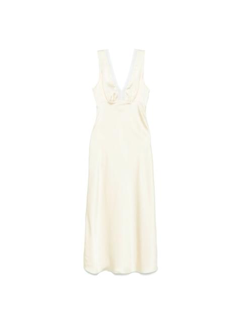 Sandro satin midi dress