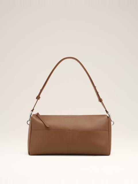 AMI Paris BROWN COW LEATHER CARROUSEL ZIPPED BAG