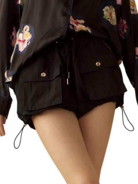 CYNTHIA ROWLEY Women's Drawstring Shell Cargo Bloomers - Black