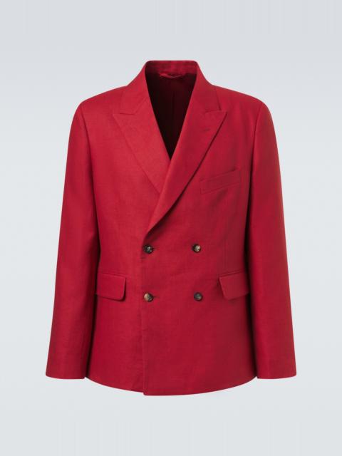 BODE Double-breasted linen blazer