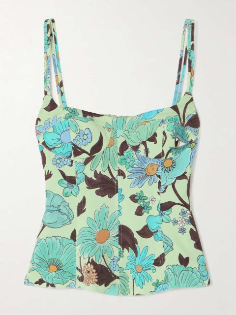 + NET SUSTAIN floral-print twill camisole
