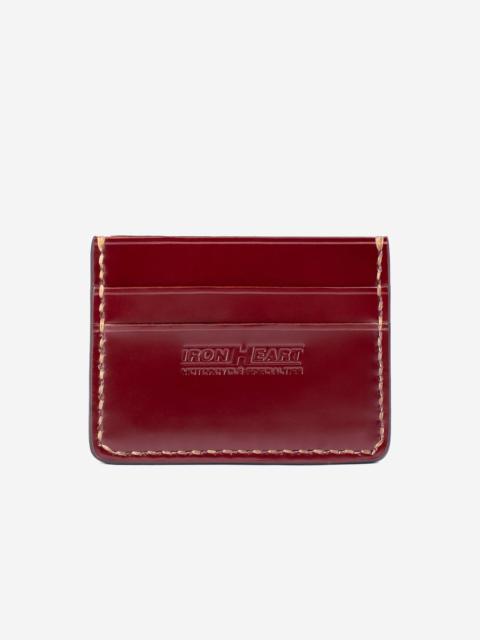 Iron Heart IHG-089-OXB Shell Cordovan Card Holder - Oxblood