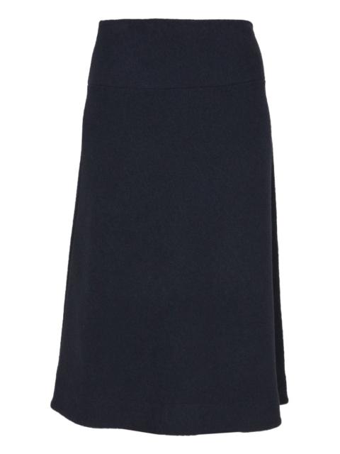 zip-fastening midi skirt