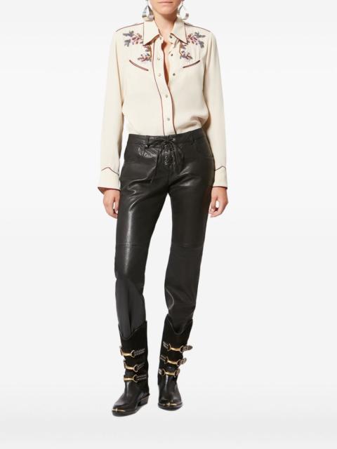 Isabel Marant YZEA beaded embroidered shirt